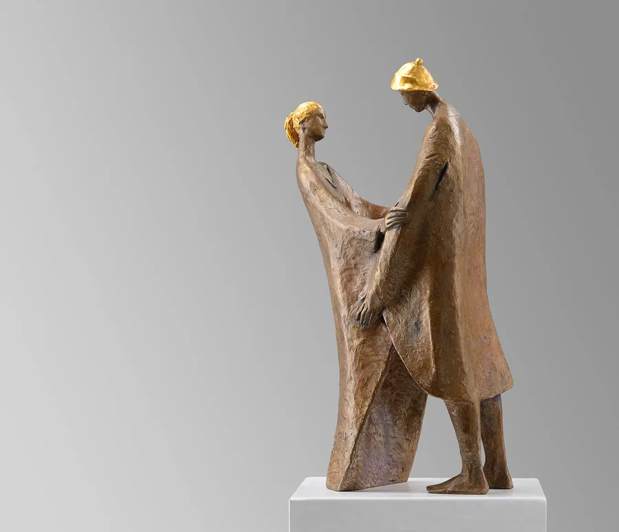 Dialog V — Bronze · 31 × 51 cm